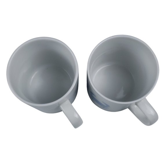 Goudchaux Maison Blanche Blue Crab Coffee Mugs Vintage 1980s Set 2 - Picture 7 of 10